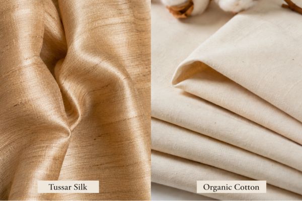 Tussar Silk vs Organic Cotton for Hand Printing: Dye Absorption, Drape, and Care