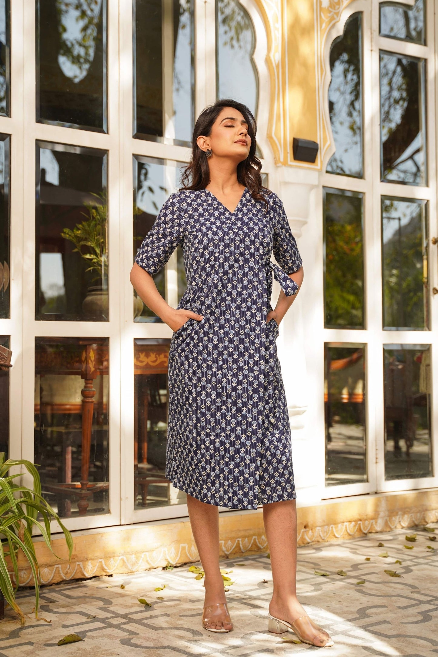SAPPHIRE WRAP DRESS