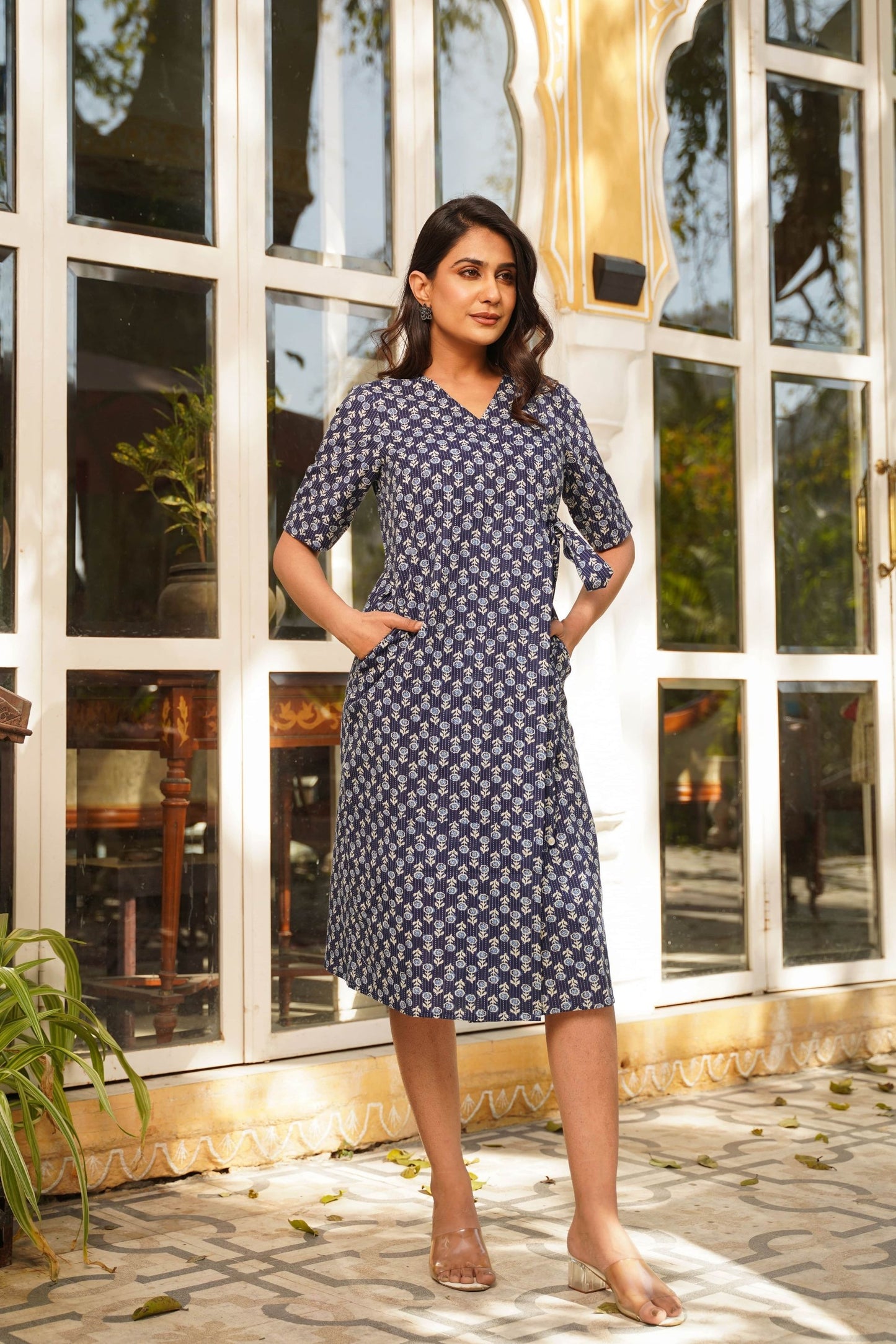SAPPHIRE WRAP DRESS