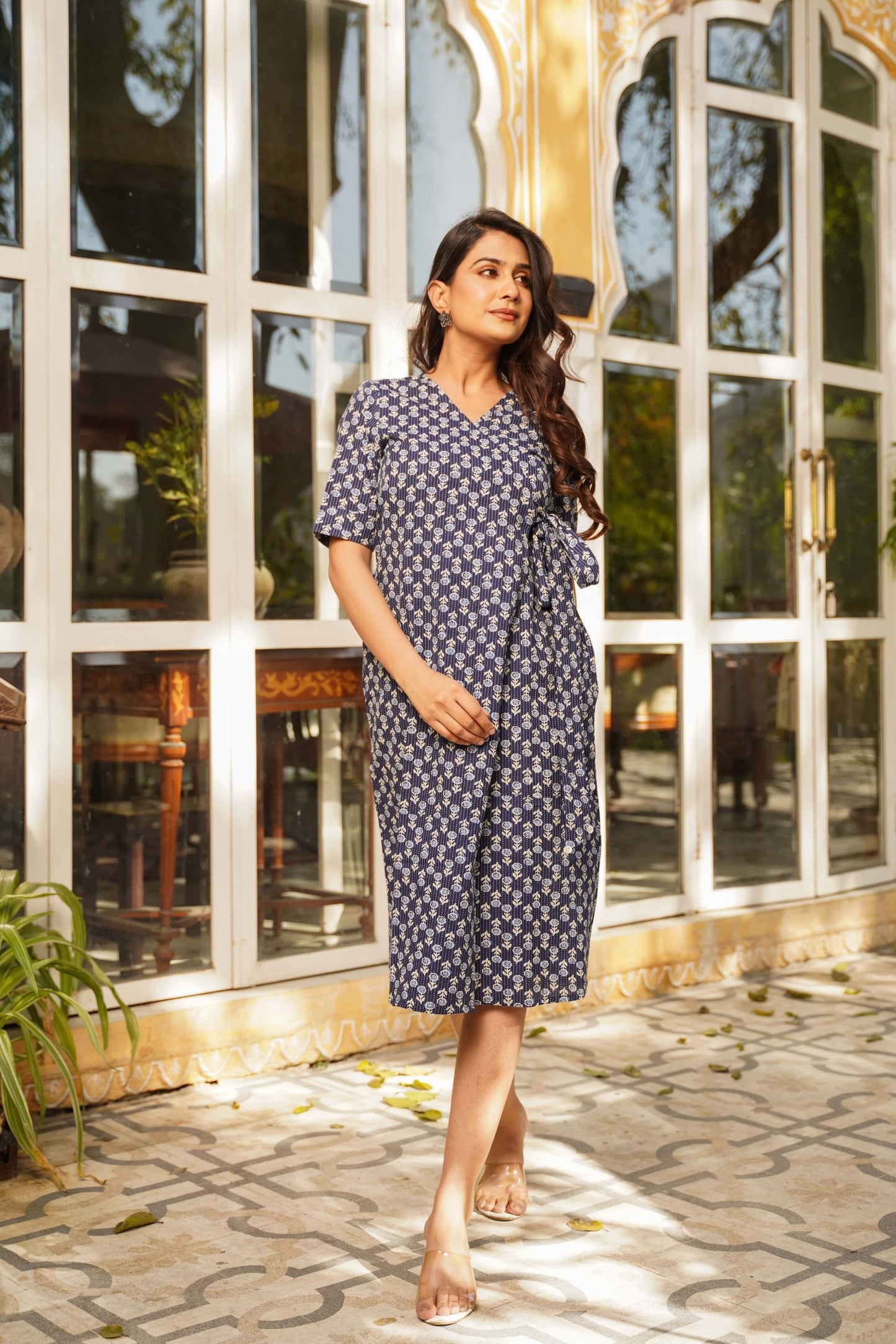 SAPPHIRE WRAP DRESS