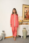 Rose embroider chiffon  set -old