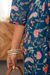 Phulwari – Blue Floral Hand Printed Cotton Kurta Set with Booti Print Pants