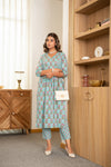 Enchanted Blue embroider kurta set -old
