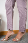 Audrey – Lilac Floral Printed Organza Top with Cotton Satin Tapered Pants