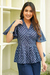 Samuel Indigo cotton co-ord set -old