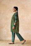 Haritika – Forest Green Bagru Hand Block Printed Kurta Set with Flared Pants